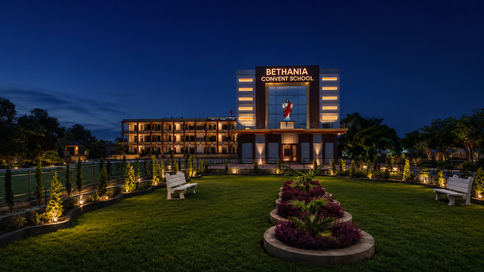 Bethania Convent School Campus at Dusk